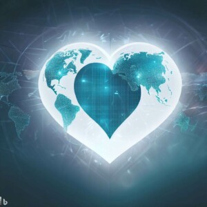 map of world in heart to show cr1 visa for those in love